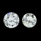 Two brilliant-cut diamonds, 0.48ct