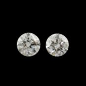 Two brilliant-cut diamonds, 1.09ct