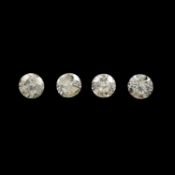 Four brilliant-cut diamonds, 1.12ct