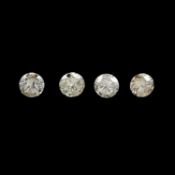 Four brilliant-cut diamonds, 1.07ct