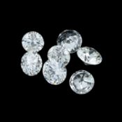 Seven circular-shape diamonds, 2.00ct