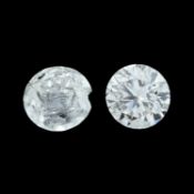Two vari-shape diamonds, 0.89ct