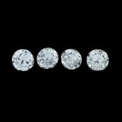 Four brilliant-cut diamonds, 1.30ct
