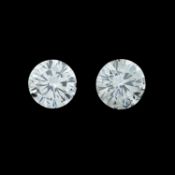 Two brilliant-cut diamonds, 0.78ct
