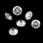 Six brilliant-cut diamonds, 2.26ct