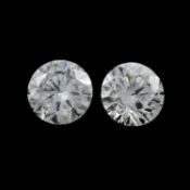 Two brilliant-cut diamonds, 0.84ct