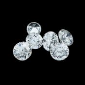 Six brilliant-cut diamonds, 1.42ct