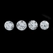 Four brilliant-cut diamonds, 1.03ct