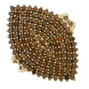 A 9ct gold 'orange' diamond cluster ring