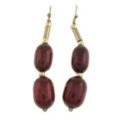 A pair of early 20th century Bakelite drop earrings