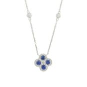 An 18ct gold sapphire & diamond necklace