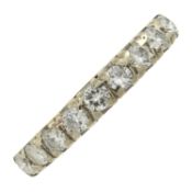 A diamond half eternity ring