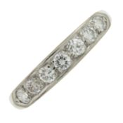 A diamond half eternity ring