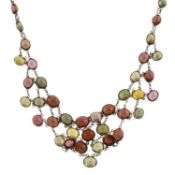 A gem-set necklace