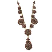 A garnet necklace