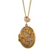A limited edition 9ct gold 'Cariad am Byth' diamond locket pendant, with chain