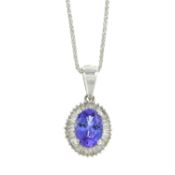 An 18ct gold tanzanite & diamond pendant, by Iliana