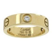 An 18ct gold and diamond 'Love' ring, by Cartier