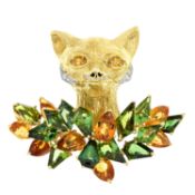A diamond, tourmaline and citrine brooch, by Cartier