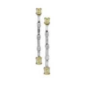 A pair of 18ct gold, diamond and 'yellow' diamond earrings, by Picchiotti