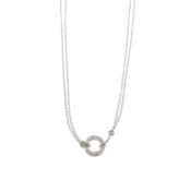 An 18ct gold and two-diamond 'Love' necklace, by Cartier