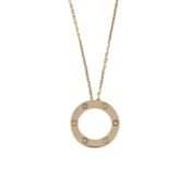 An 18ct gold and diamond 'Love' necklace, by Cartier