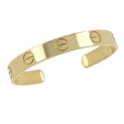 An 18ct gold 'Love' cuff bangle, by Cartier