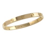 An 18ct gold 'Love' bangle, by Cartier