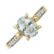 A 9ct gold tourmaline & diamond dress ring