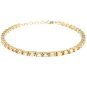 A yellow topaz line bracelet