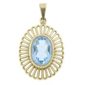 A blue paste pendant