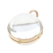 An early 20th century paste 'pool of light' pendant