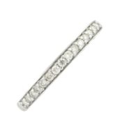 A 9ct gold diamond half-eternity ring