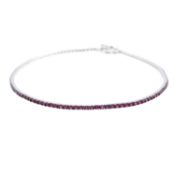 An 18ct gold ruby line bracelet