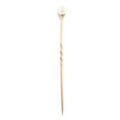 A mid 20th century convertible cultured pearl stick pin