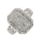 A 9ct gold diamond cluster ring