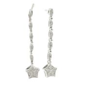 A pair of diamond convertible earrings