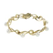 A cultured pearl bracelet, by Mikimoto