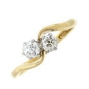 A diamond crossover ring