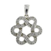 An 18ct gold diamond pendant