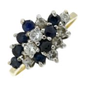 An 18ct gold sapphire & diamond dress ring