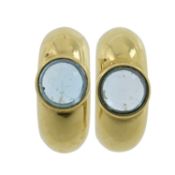 A pair of topaz earrings