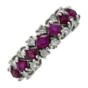 An 18ct gold ruby & diamond ring