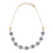 An opal triplet & diamond bracelet