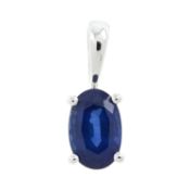 An 18ct gold sapphire pendant