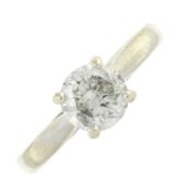A 9ct gold diamond single-stone ring