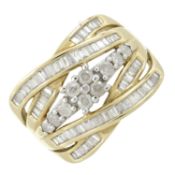 A 9ct gold diamond ring