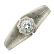 An 18ct gold diamond single-stone ring