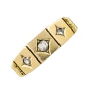 A Victorian 15ct gold diamond ring