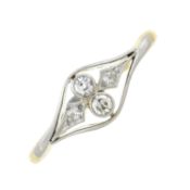 A mid 20th century diamond dress ring